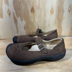 Keen Brown Leather Mary Jane Shoes Women’s Size 8